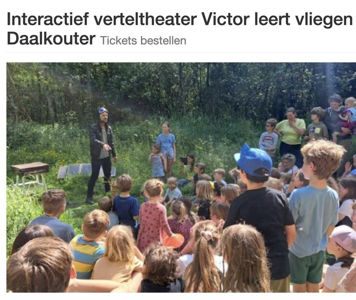 Voorstellingen Openlucht verteltheater de boerderij - Victor leert vliegen