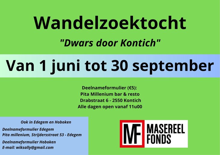 Ontspanning Zomerwandelzoektocht: dwars door Kontich