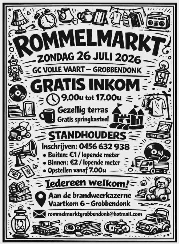  Jaarlijkse rommelmarkt Grobbendonk