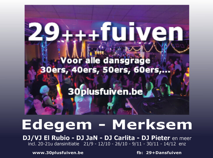 Nachtleven Dansfuif   29++fuif dj 70s80s90s00s10s incl vooraf initiatie Samba