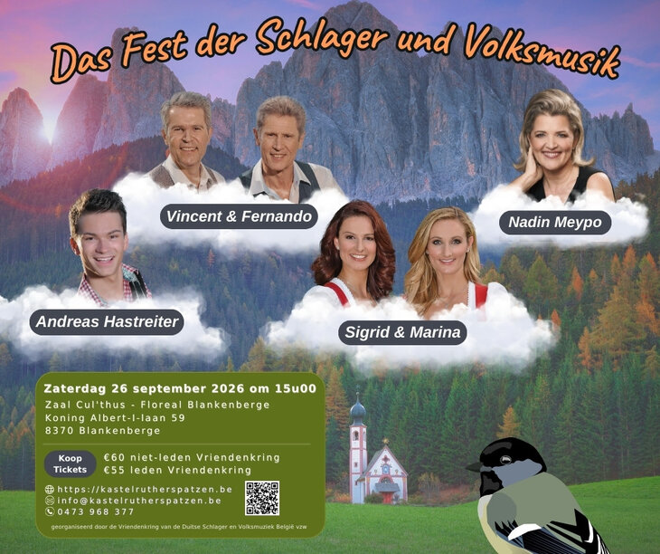 Concerten Schlagerfest de Duitse Schlagers Volksmuziek