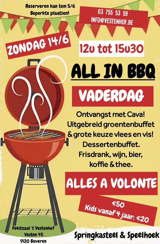 Ontspanning Vaderdag in bbq