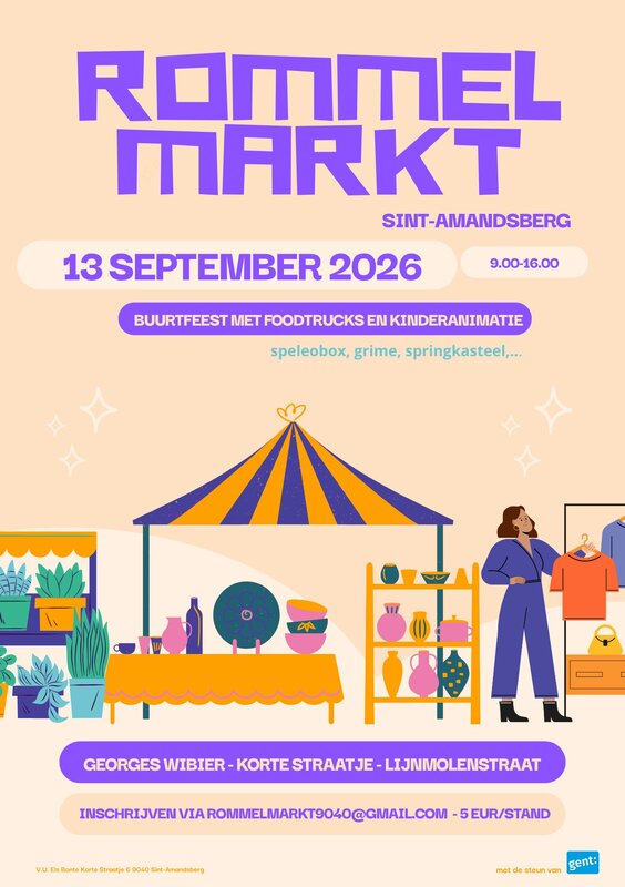  Rommelmarkt/buurtfeest buurt Georges Wibier, Lijnmolenstraat, Korte Straatj