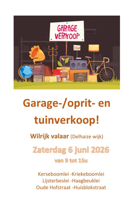  Garage-, oprit-, tuinverkoop
