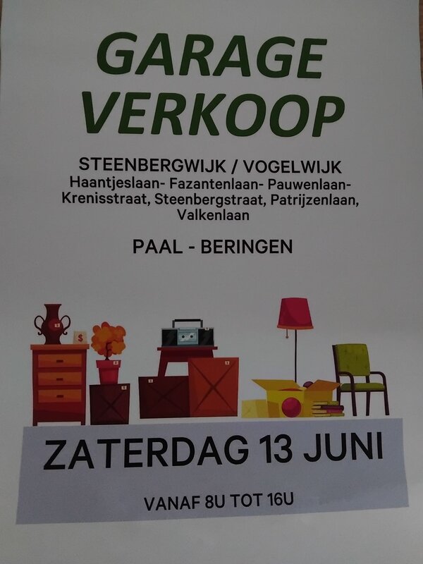  Garageverkoop Steenbergwijk/Vogelwijk