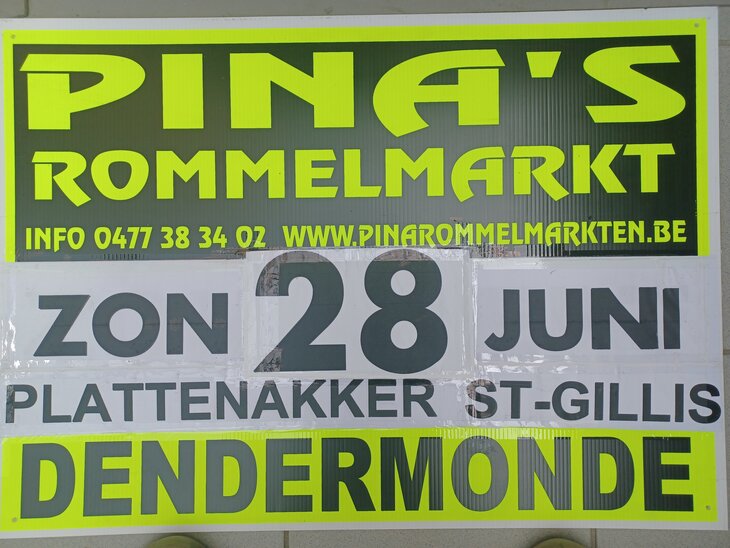  Pina s Plattenakker Openluchtrommelmarkt Kermis St-Gillis Dendermonde
