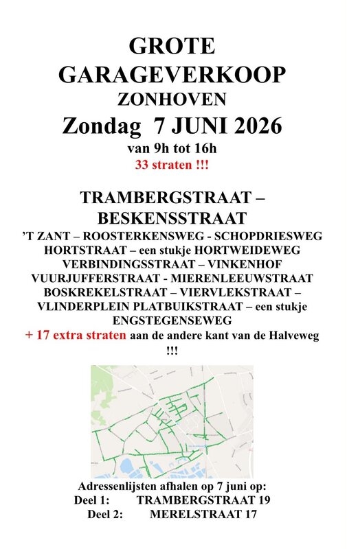  Grote Garageverkoop Halveweg Zonhoven