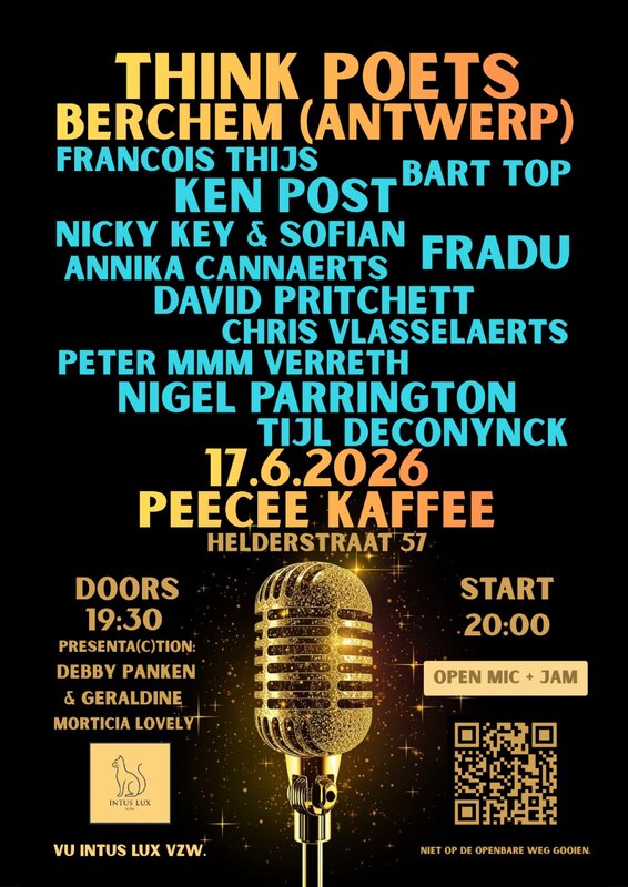 Voordrachten Think Poets Berchem 6/B