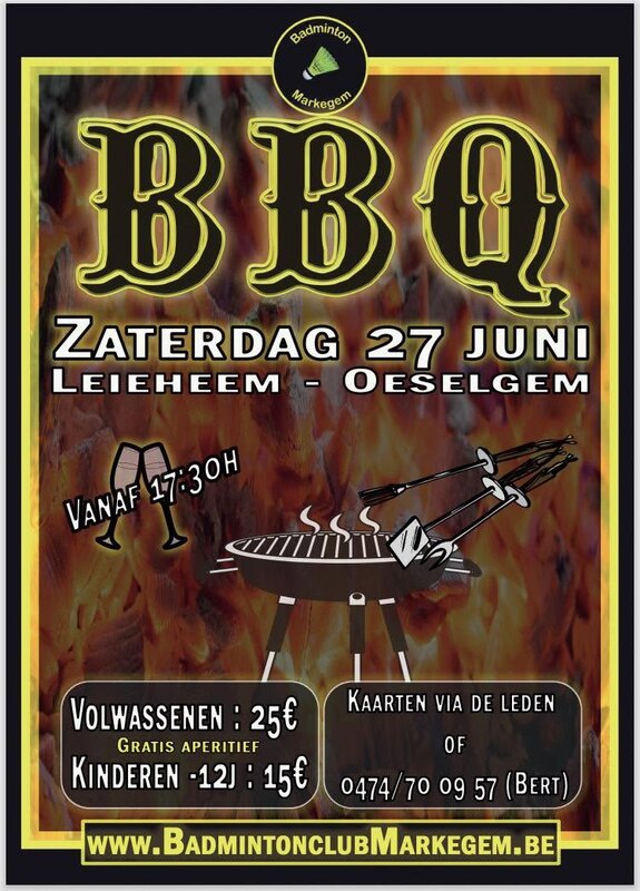 Ontspanning Barbecue  voordele badminton markegem