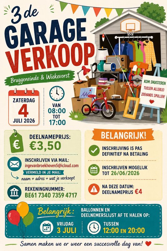  3de garageverkoop bruggeneinde Wiekevorst