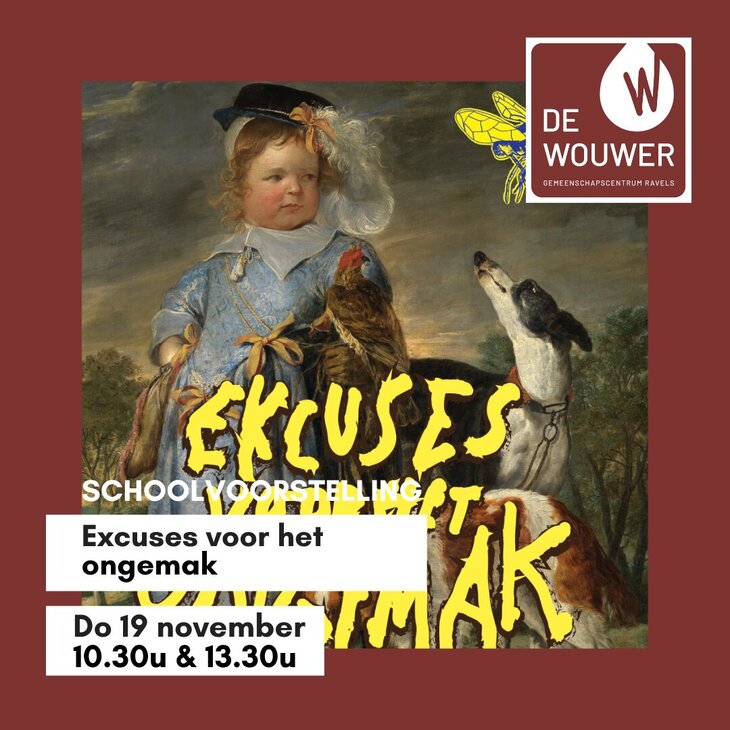 Voorstellingen Schoolvoorstelling: Vanwege - Excuses voor ongemak (vanaf 5 jaar)
