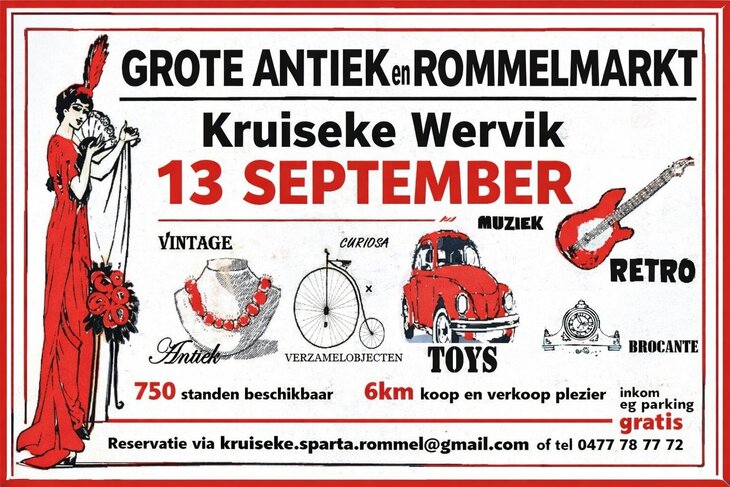  Grote antiek.en rommelmarkt kruiseke wervik