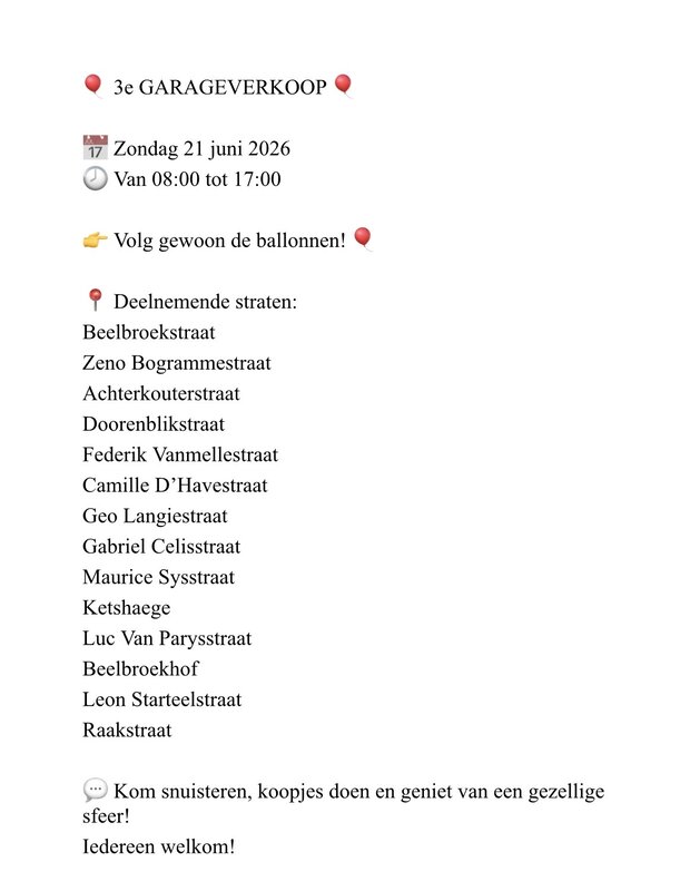 Geragseverkoop Oudebareel