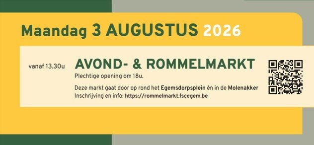  Avondmarkt - Rommelmarkt centrum Egem