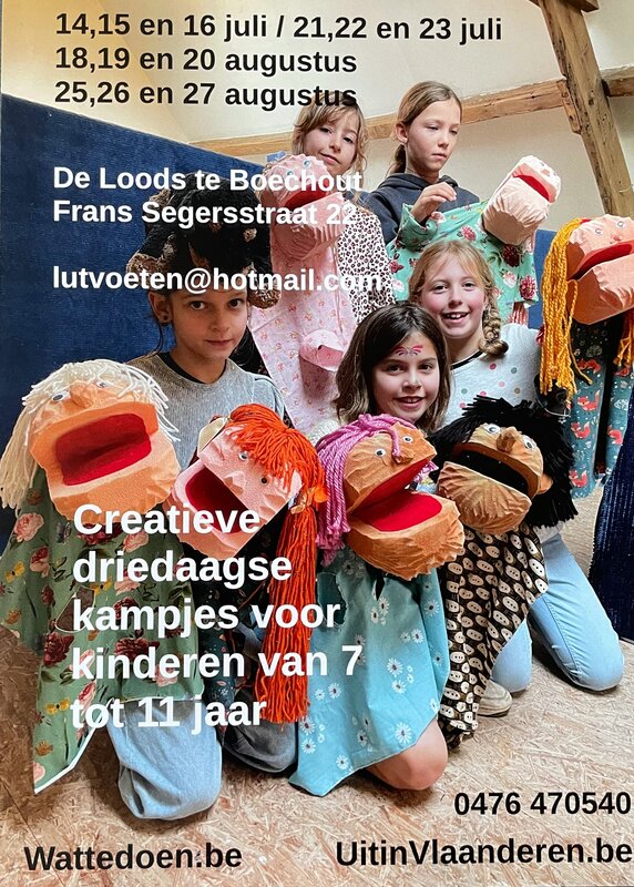 Workshops Vierde creatief driedaags zomerkampje
