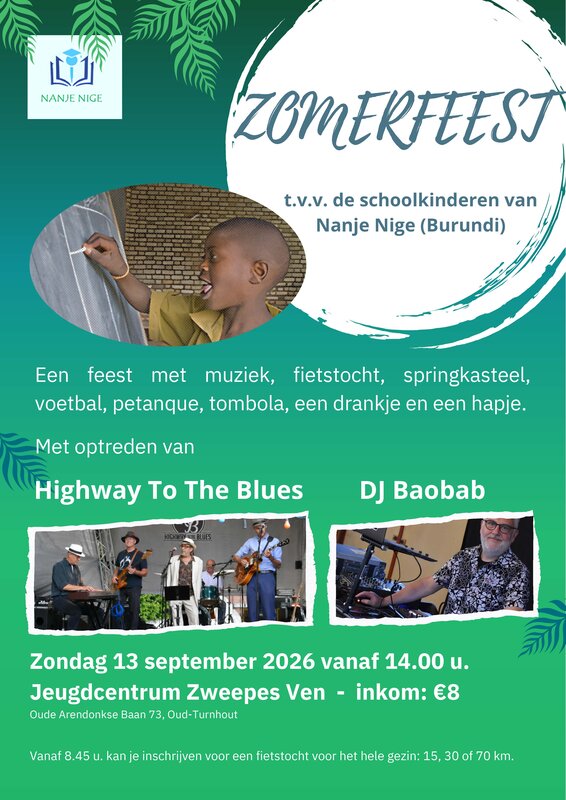 Ontspanning Zomerfeest t.v.v. schoolkinderen Nanje Nige