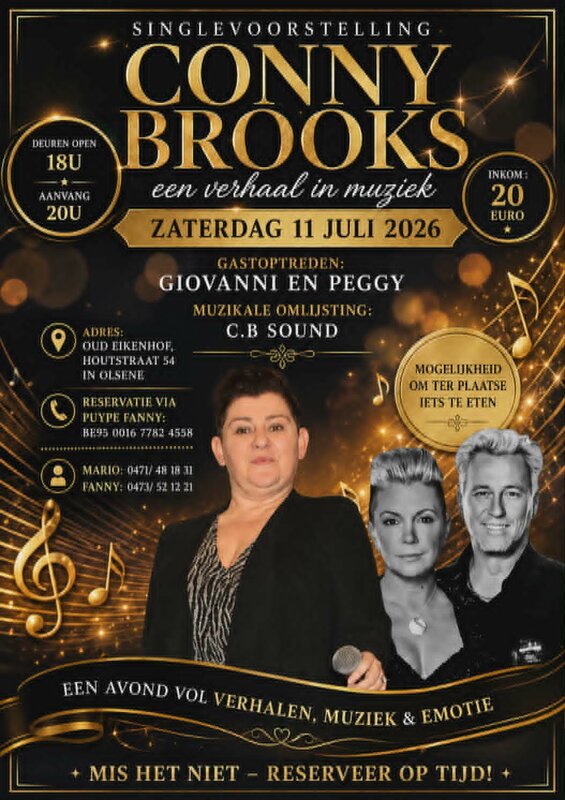 Concerten Conny Brooks Singlevoorstelling