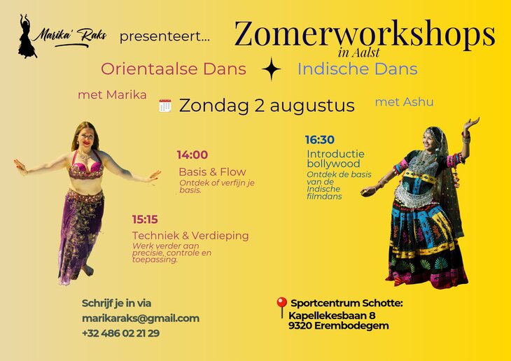 Workshops Zomerworkshops Orientaalse Dans & Indische Dans