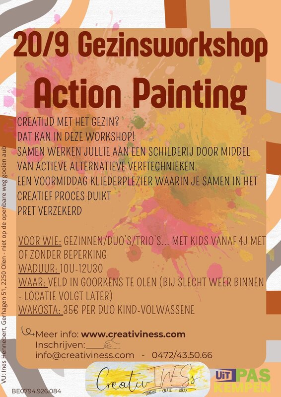 Workshops Gezinsworkshop Action Painting
