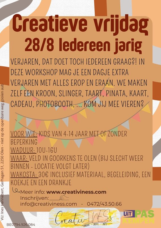 Workshops Creatieve vrijdag - iedereen jarig
