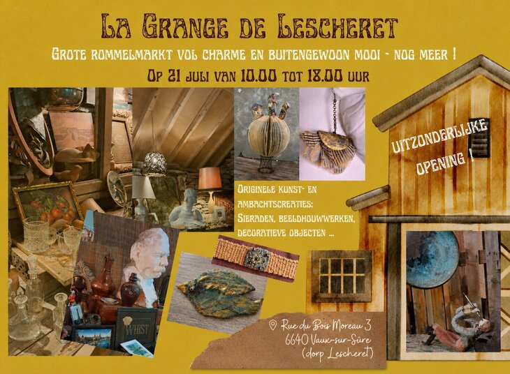  Uitzonderlijke opening La Grange Lescheret Grote privé-rommelmarkt