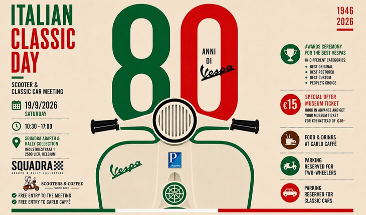 Ontspanning Italian Classic - jaar vespa