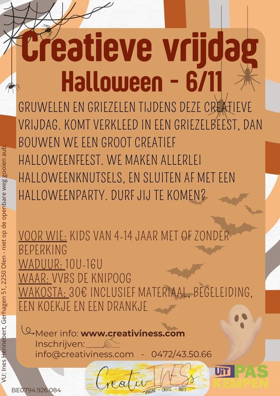Workshops Creatieve vrijdag- Halloween