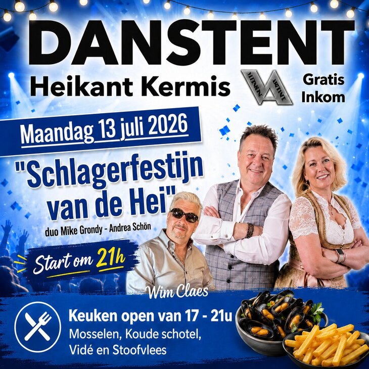Nachtleven Mosselfestijn Wim Claes, Mike Grondy Andrea Schön
