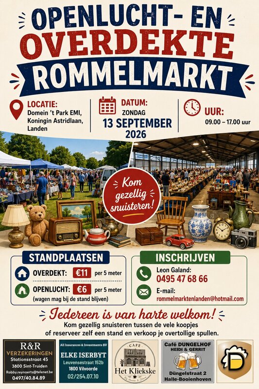  Rommelmarkt domein t park Landen