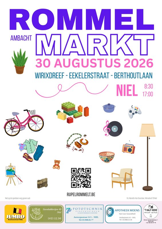  3de Rommelmarkt Wirixdreef omliggende straten