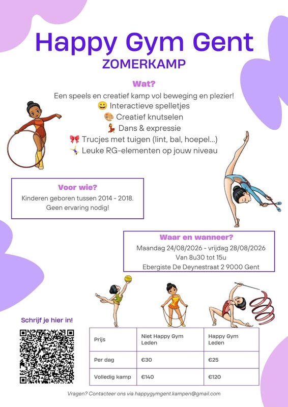 Workshops Zomerkamp Happy Gym