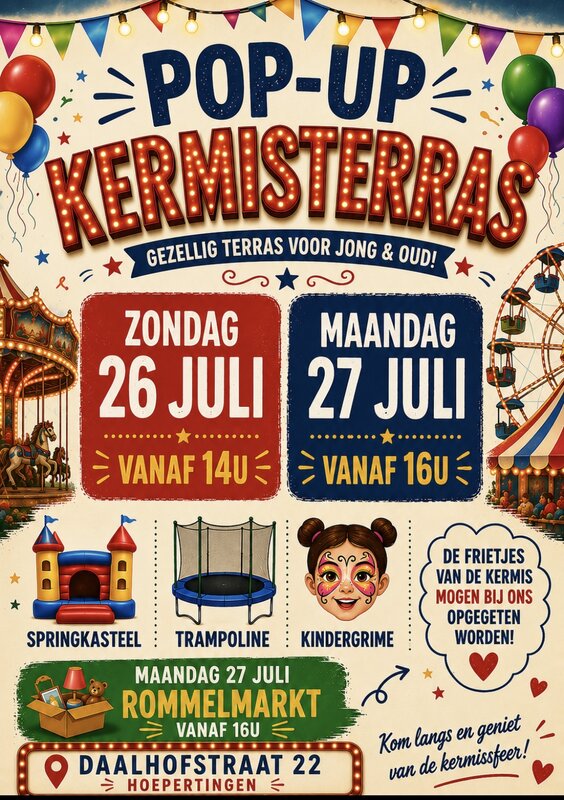 Ontspanning Pop-up Kermisterras