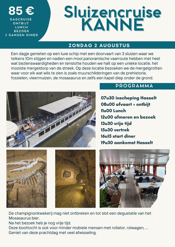 Ontspanning Sluizencruise Kanne