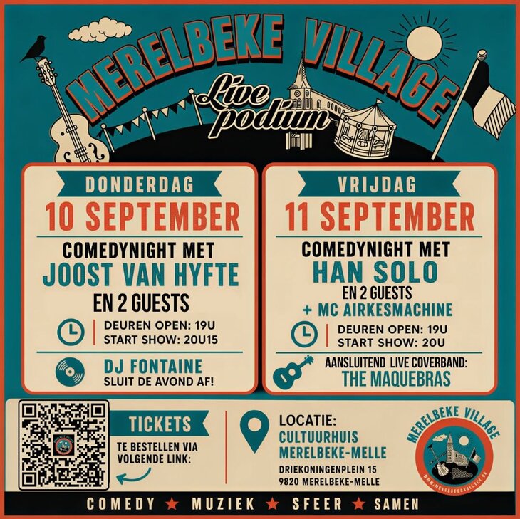 Voorstellingen Merelbeke Village Comedy Night