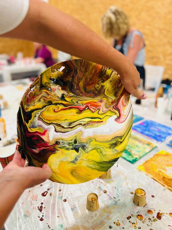 Workshops Acrylic pouring/fluid art:Open & Swipe (oktober)