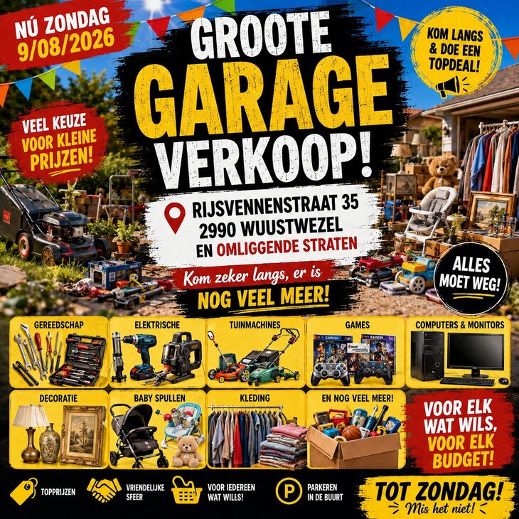  Grote garage verkoop