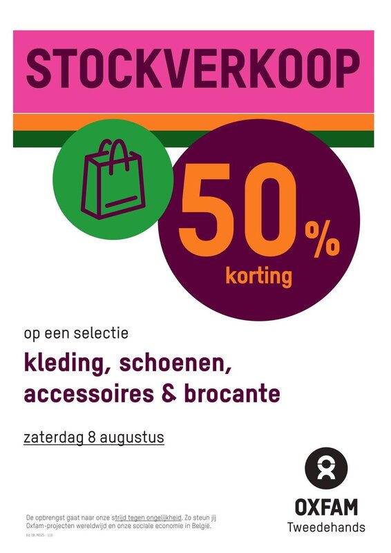 Ontspanning Kunstveiling 15 16 + stockverkoop kleding brocantebeurs.