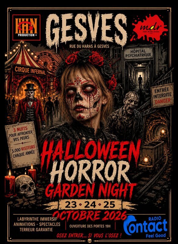 Nachtleven Halloween horror garden night
