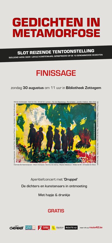 Tentoonstellingen Finissage expo  Metamorfose  concert Druppel