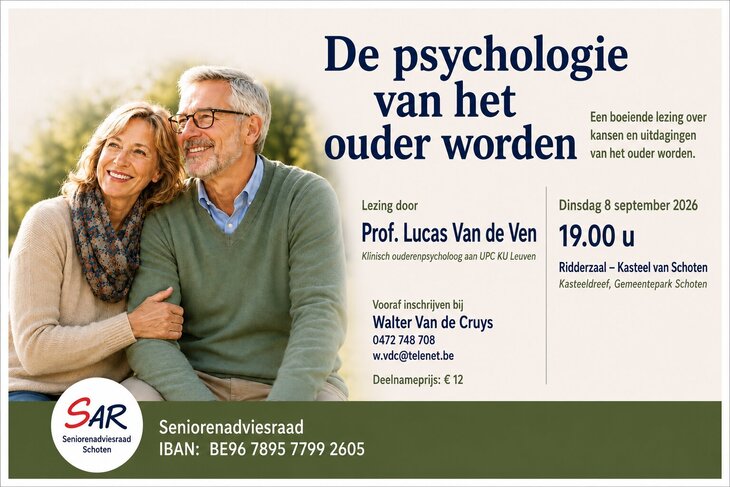 Voordrachten De psychologie het ouder worden - prof. de Vel