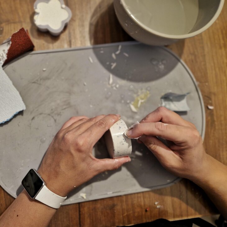 Workshops Decoratie gieten - Jesmonite Terrazzo