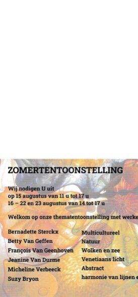 Tentoonstellingen Zomertentoonstelling