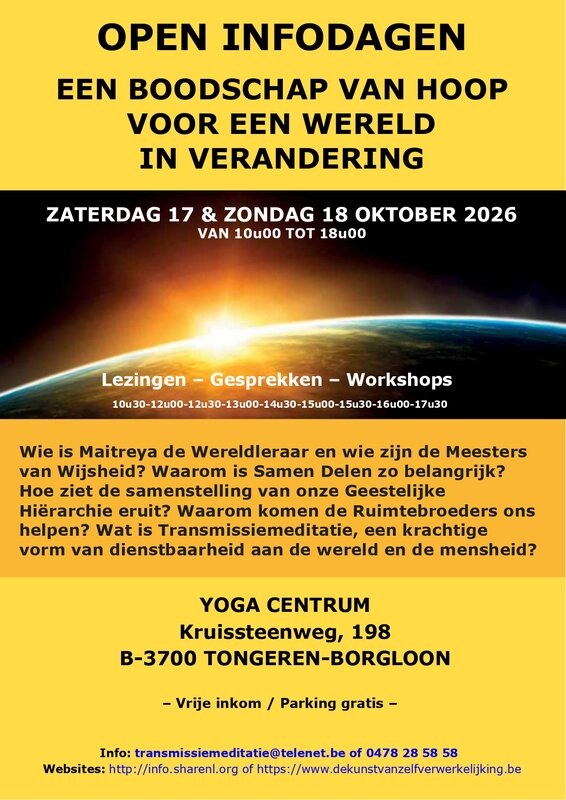 Workshops Open Infodagen Een boodschap Hoop voor wereld verandering