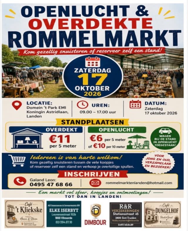 Rommelmarkt domein t park Landen