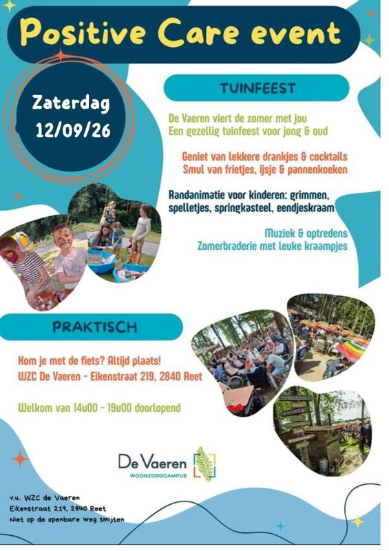 Ontspanning Tuinfeest: positive care event