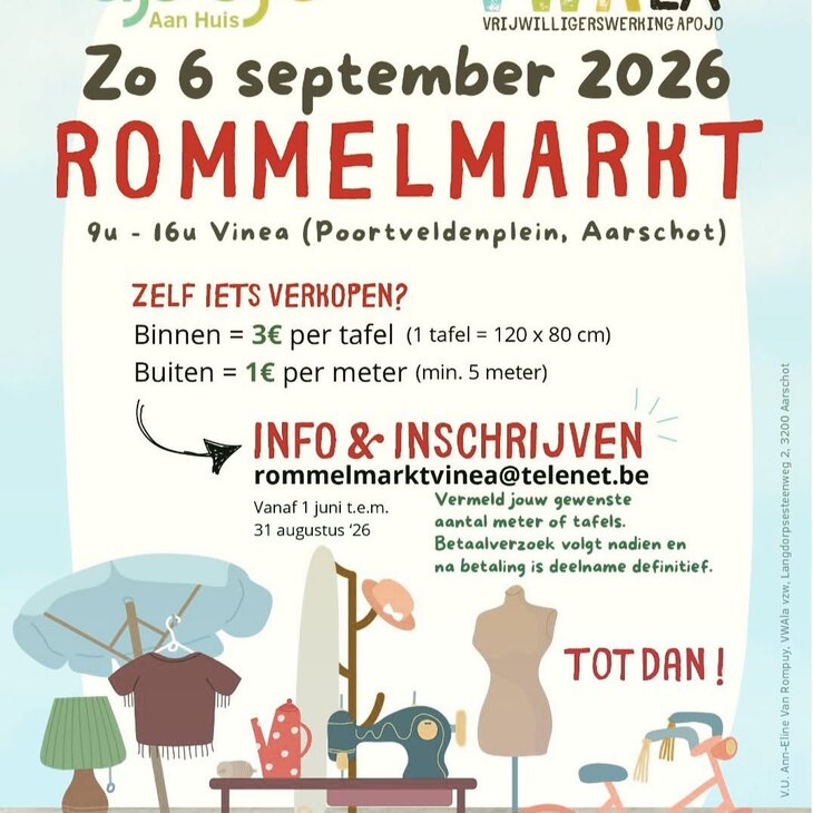  Rommelmarkt binnen & buiten Aarschot zaal vinea