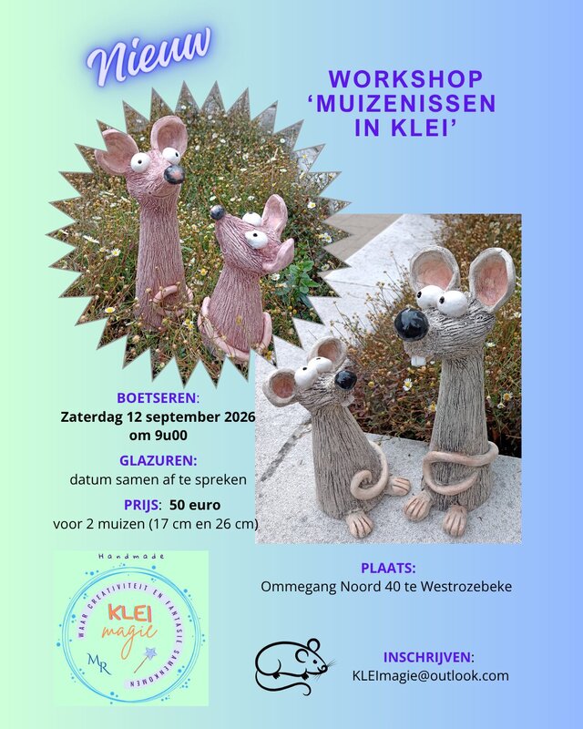 Workshops Muizenissen klei