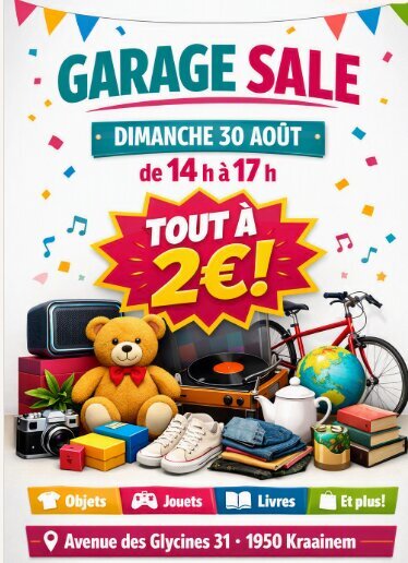 Garageverkoop alles voor 2 !
