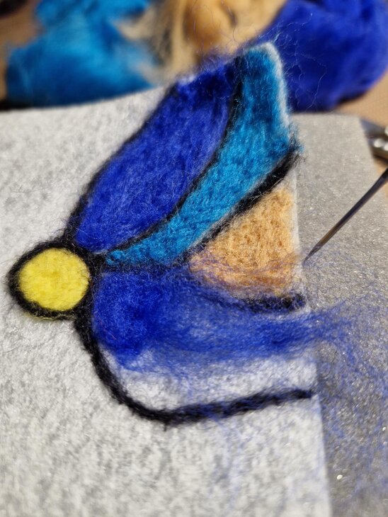 Workshops Droogvilgen - Wolschilderij