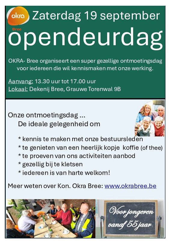 Ontspanning Opendeur- ontmoetingsdag